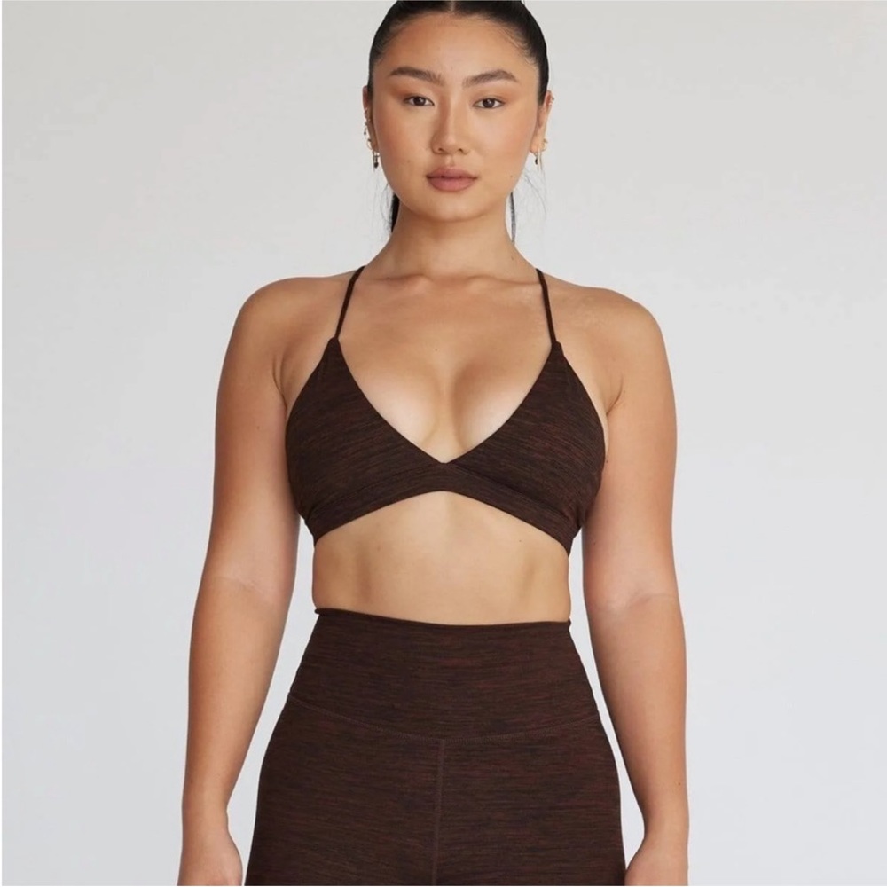 Crop Shop Boutique NWOT Noa crop Espresso 🤎 Marl Small